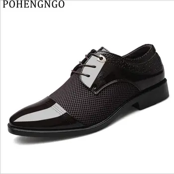 

2020 New Fashion Men Dress Shoes Pu Casual Shoes Italy Brands Wedding Oxford Shoes Men'S Breathable Men Formal Footwear cheap