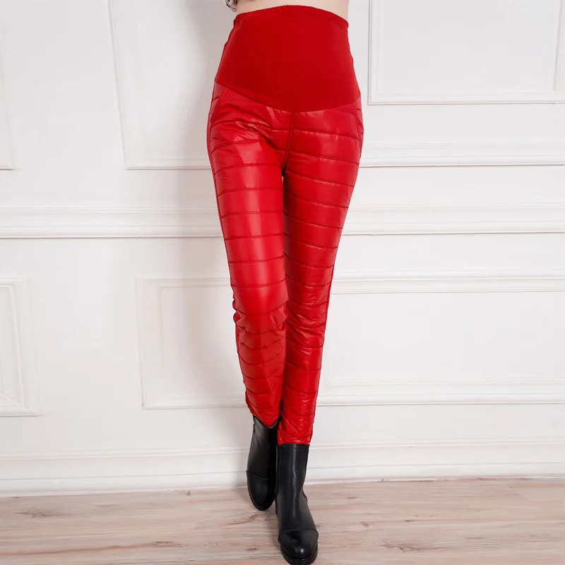 Plus Thickening Winter Autumn Maternity Leggings Pants For Pregnant Women Warm Cotton Padded Pregnancy Care Trousers Clothing (5)