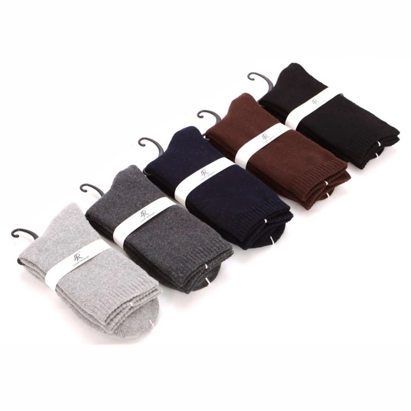 Hohe Qualität Mens Verdicken Thermische Baumwolle socken Casual Winter Warm Terry Socken meias masculino 5 paare/los