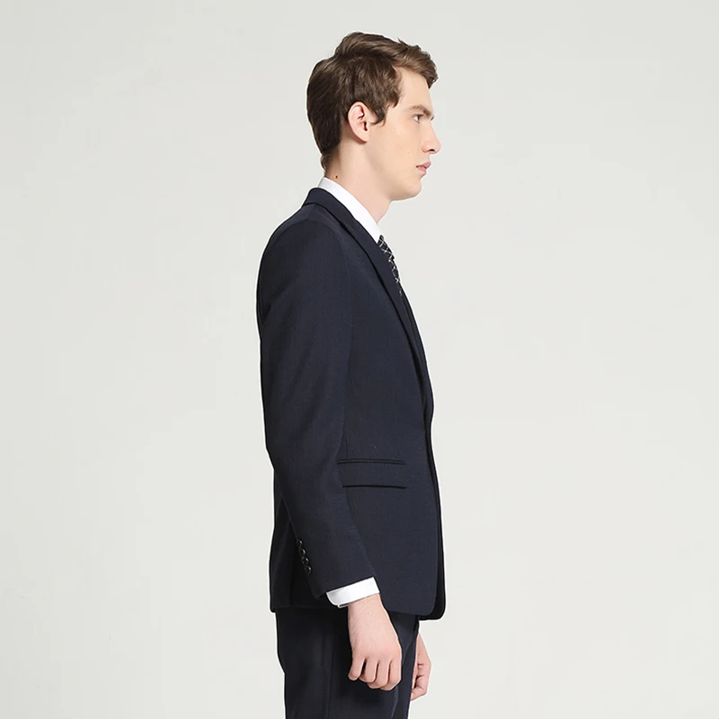 Smart Casual Black Business Style Suit Slim Fit for Men Groom Tuxedos Wedding Suit 3 Pieces (Jacket+Vest+Pants) 2018 New Arrival