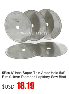 6 дюймов Lapidary зернистость 60-180 алмазный шлифовальный круг с покрытием абразивный диск Broadside arborder " ювелирные инструменты для камня