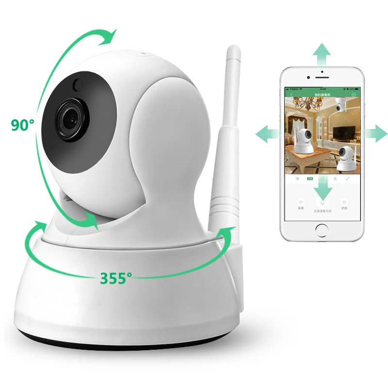 

720P Home Security IP Camera Two Way Audio Wireless Mini Camera 1MP Night Vision CCTV WiFi Camera Baby Monitor YCC365plus