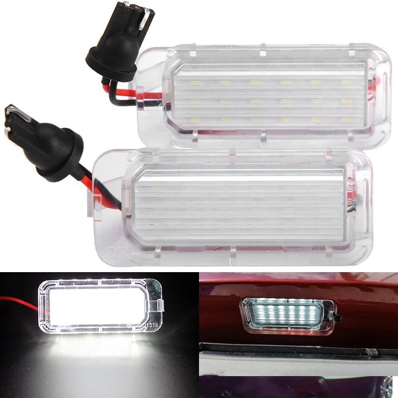 

2PCS 18-SMD LED License Plate Lights Error Free For Ford Explorer Escape Fusion MKC