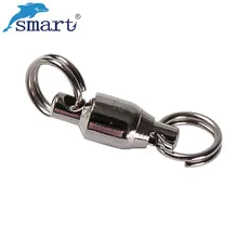 Smart 50Pcs 0# 1# Fishing Ball Bearing Rolling Swivel Solid Ring 15kg/20kg Drag Lures Connector Hook Carp Fishing Tools Tackle 50pcs carp hook sleeve tackle fishing swivel carp fishing accessories fish tool