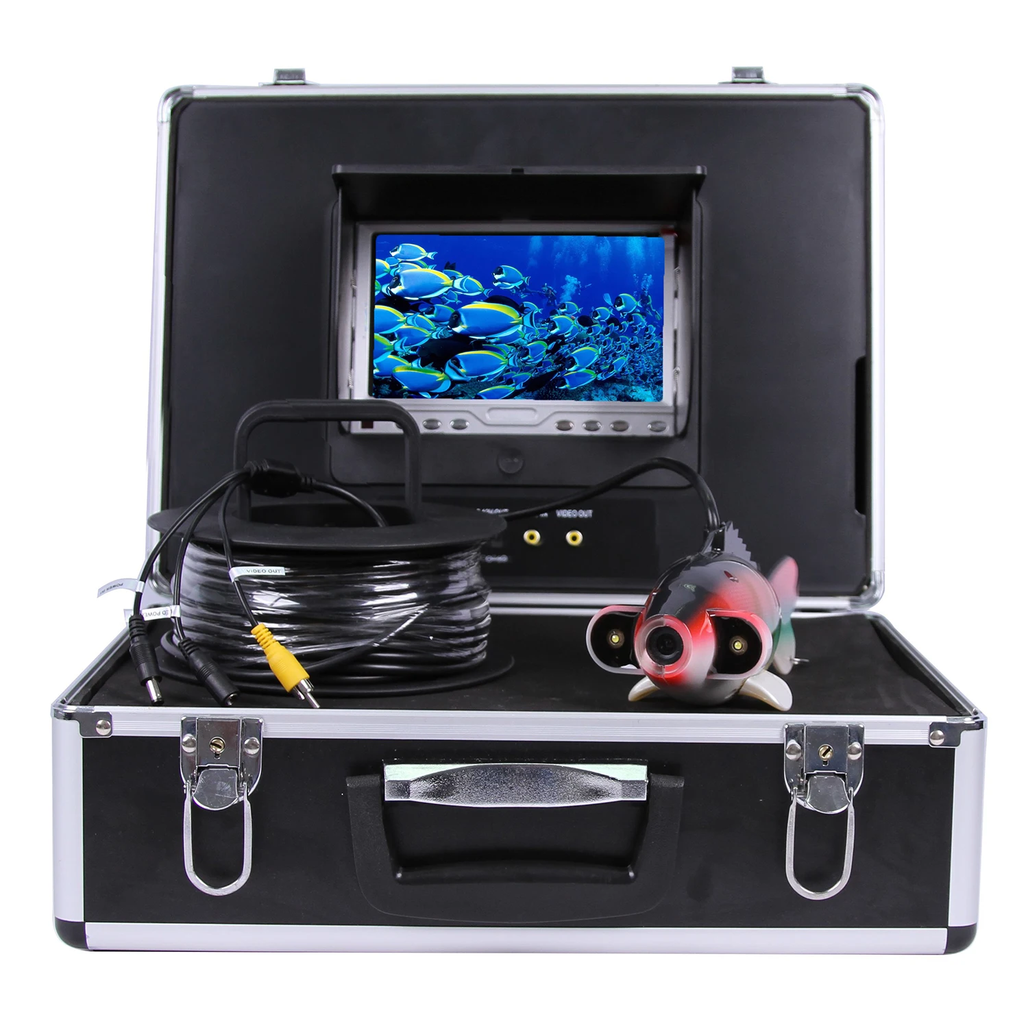 

Vanxse Sony CCD 2pcs Array Leds 1000TVL HD Underwater fishing Camera+7" LCD Monitor Fish Finder Camera kit 30Meters