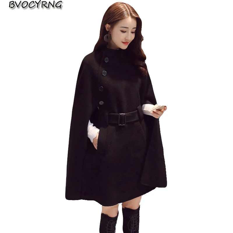Мода плащ пальто Женщины Весна и осень и зима шерстяное пальто женский Корея средней длины куртки 2018 новые женские шаль Топы