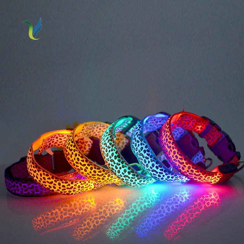 Dogs Luminous Fluorescent Collars Pet Supplies Nylon Dog Collar Night Safety LED Glow Harness Cat In The Dark | Дом и сад