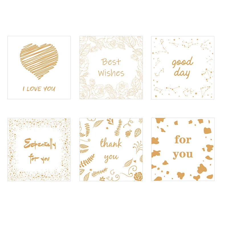  Printing Fold Greeting Card Gift Thank You Card with Envelope 6pcs/set for Festival Blessing Weddin - 33030551944