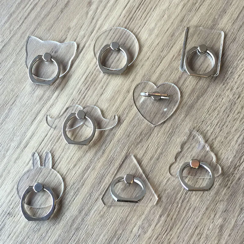 

Universal Stent Mobile Phone Holder Stand Finger Ring for Cute Cell Smart Phone Transparent Holder for Iphone XS MAX 8