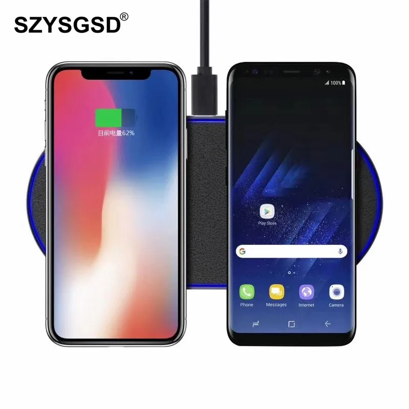 

SZYSGSD 10W Fast Wireless Charger For iPhone XS XR Max X Wireless Charging Pad 10W For Samsung Galaxy S8 Plus S9 Fast Charge