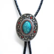 Винтажный стиль посеребренные овальные узоры Southwes овальные Боло галстук овальное свадебное ожерелье бренд