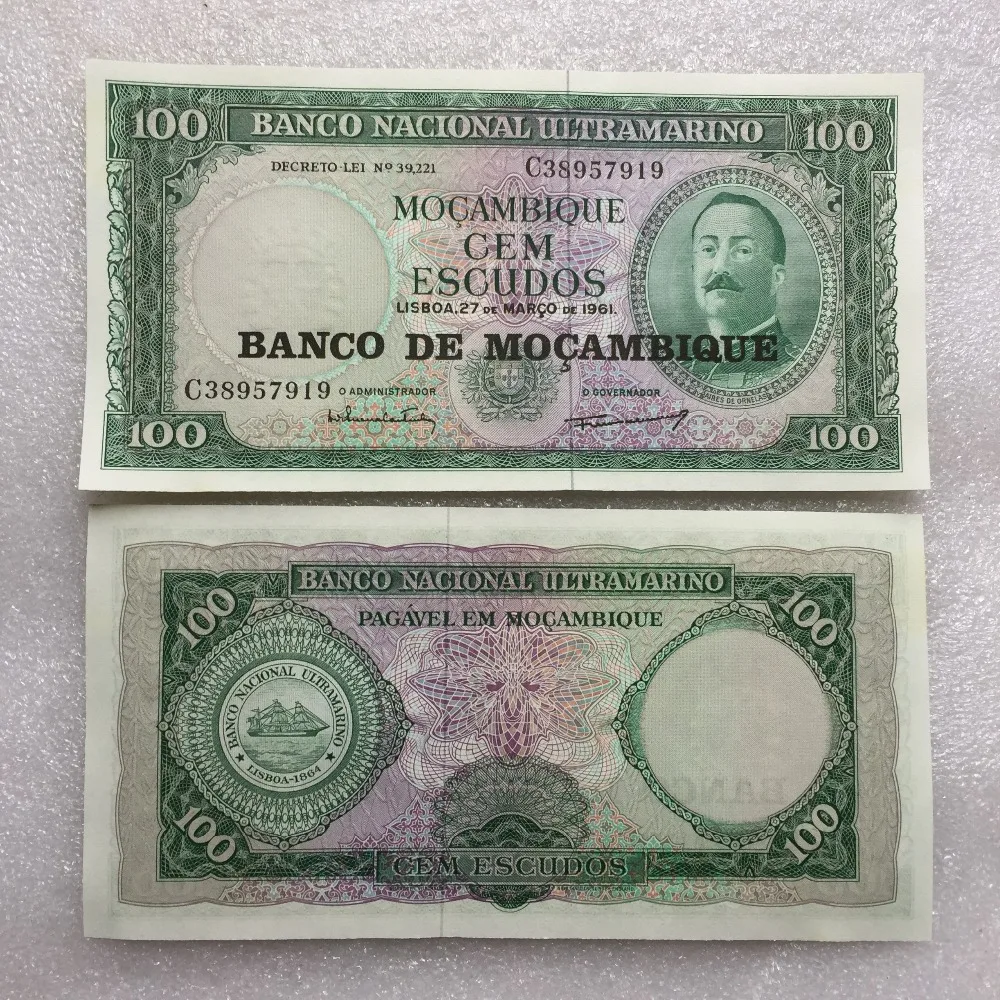 

Portuguese Mozambique 100 Escudos Banknote Africa