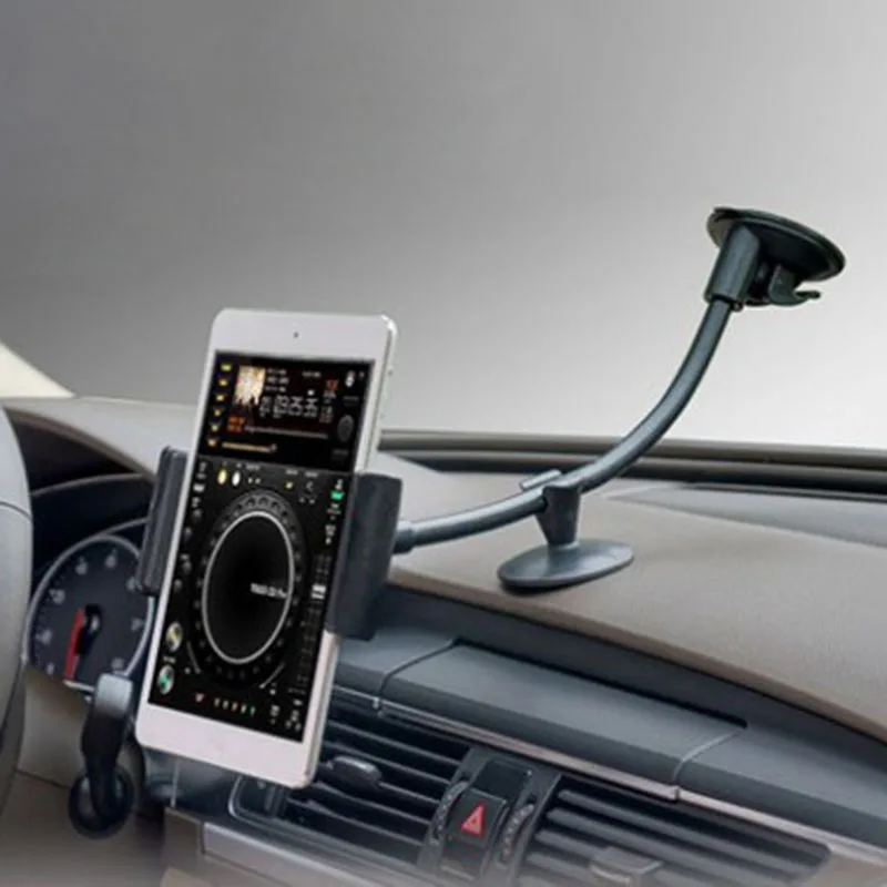 Long Arm Car Windscreen Cellphone / Tablet PC Holder Stand