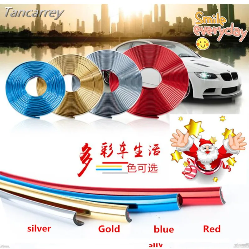 

8M/Roll Car Decor Styling Strip Wheel Hub Rim Protection Sticker for Fiat 500 Punto Bravo Stilo Doblo Renault Duster Laguna