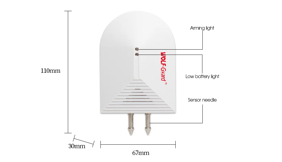 2 x Волк-охранник Беспроводной проникновение воды детектор Сенсор для домашней охранной сигнализации Системы