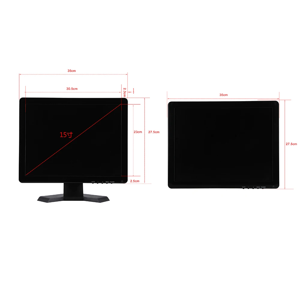 15 дюймов QUAD Экран дисплея CCTV TFT-LED монитор с металлический корпус BNC разъем VGA для ПК Мультимедийный монитор Дисплей микроскоп