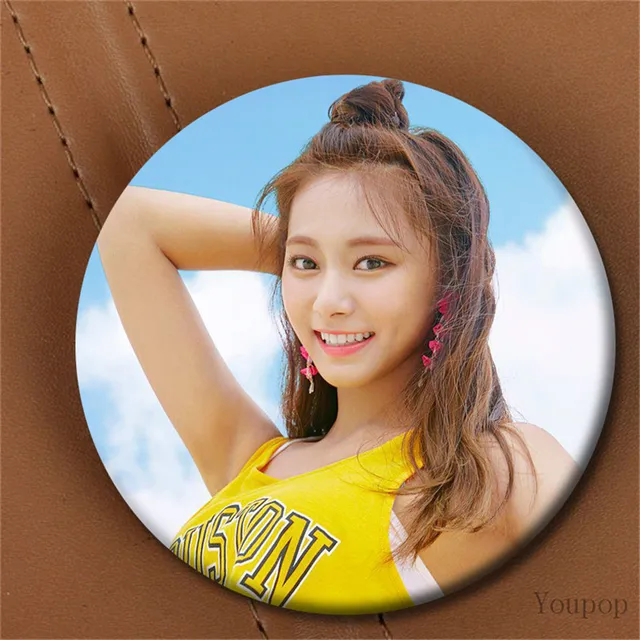 Youpop Kpop Twice Album Summer Nights Dance The Night Away Tzuyu Momo 58mm Round Badge Pins Brooches For Clothes Hat Backpack Brooches Aliexpress