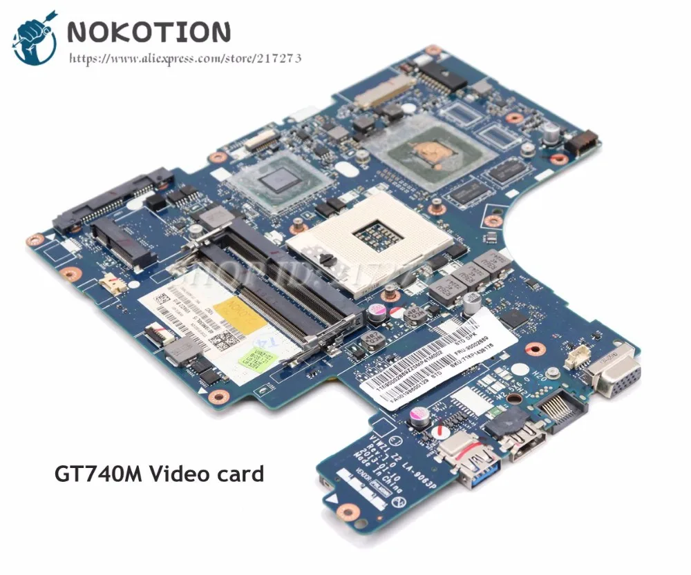 NOKOTION для Lenovo IdeaPad Z500 материнская плата ноутбука 15 дюймов viwz1 _ Z2 LA 9063P HM76 DDR3 GT740M 2 Гб