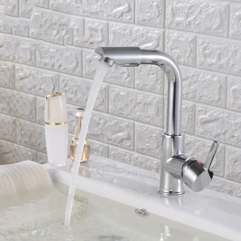 

Bathroom Basin Sink Faucets Mixer Cold Hot Water 360 Degree Swivel Easy Wash for Basin/Kitchen Faucet Basin Sink Mixer Faucets