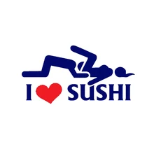 I Love Sushi Sticker Car Window Van Rear Windshield Truck Door Bumper Decal Vinyl Bomb Funny Stance Daily Driven JDM Drift Rally