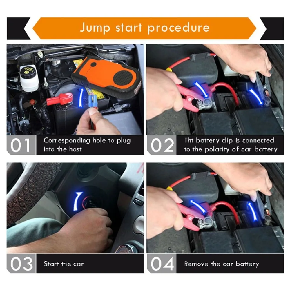 

Portable Car Jump Starter 12V 30000mAh Starter Power Bank Multifunction Car Charger Emergency Power Supply