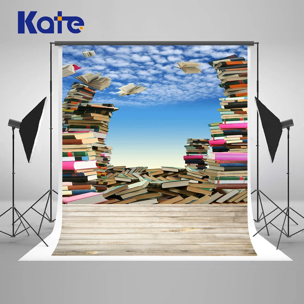 

Kate 6.5x10ft (200x300cm)Back To School Photo Studio Background Backdrop Books Students Kids Washable Photoraphy Background
