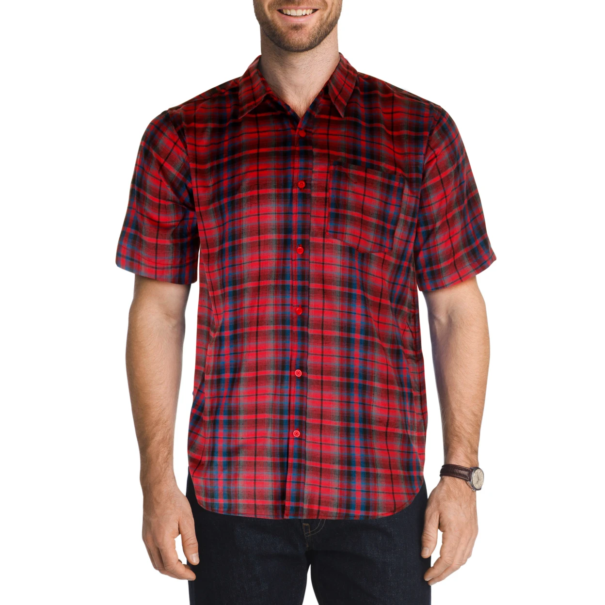 3-Pack Mystery Deal: Men's Plaid Short Sleeves Button Down Shirts