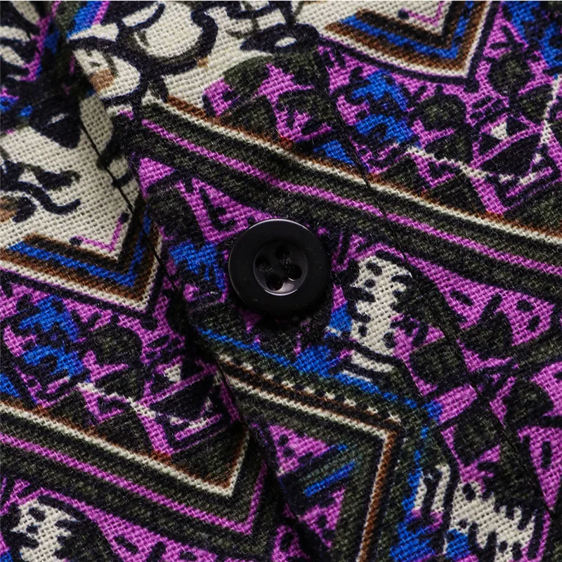Летняя новая мода с цветочным принтом, короткий рукав рубашки мужские camisa мужские повседневные блузы больших размеров винтажные хлопковые мужские рубашки