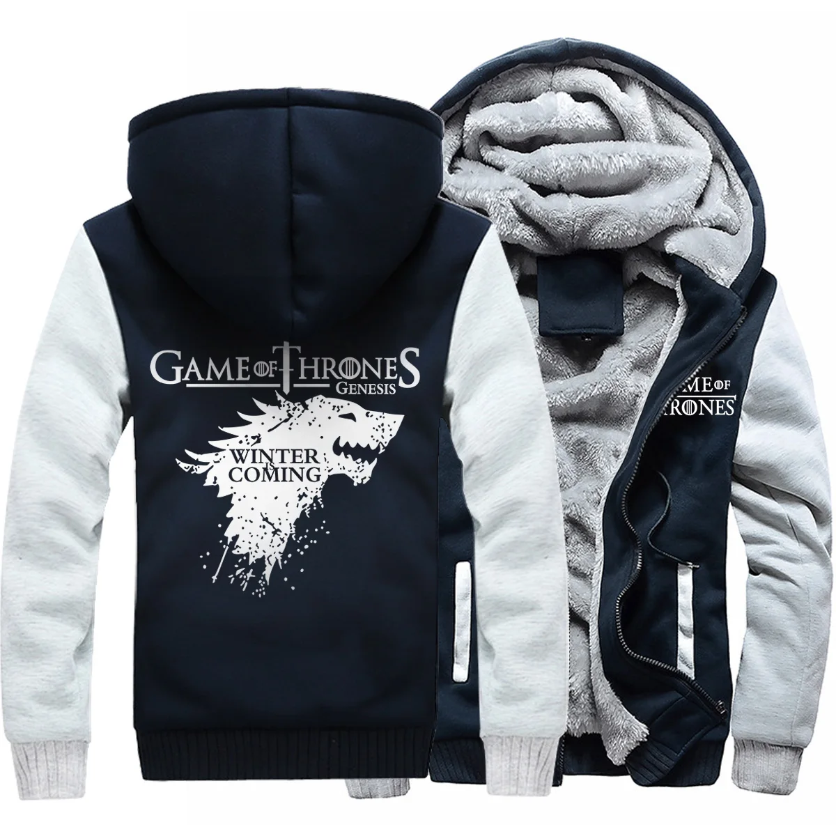 2019 جديد وصول العلامة التجارية رياضية الرجل الرياضية سميكة بدوره إلى أسفل طوق المعاطف بلوزات مضحك لعبة من عروش السترات للرجال