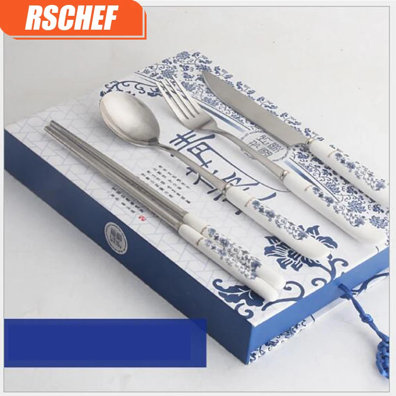 Набор столовых приборов из нержавеющей стали 304 4 шт./компл.|knife fork set|steel cutlery setfork set