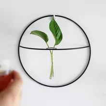 Кованые Стекло Тесты ваза в виде пробирки Висячие емкости для гидропоники ваза для цветов украшения стены подвесная ваза украшения дома