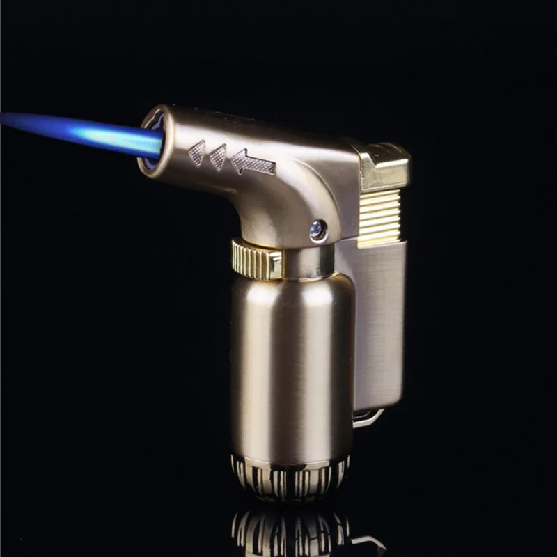 

Compact Butane Jet Lighter Torch Lighter Gasoline Fire Windproof Spray Gun Metal Lighter GAS Cigarette Accessories S