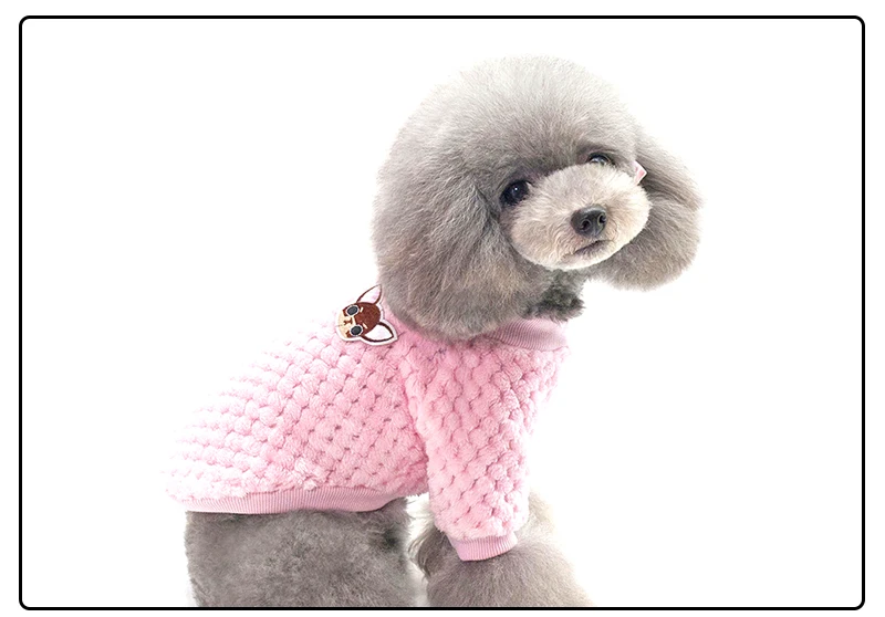 S-2XL милая маленькая собачка, Зимняя Теплая Флисовая одежда для собак, пальто для щенка кошки, куртки для чихуахуа, йоркширского Мопса