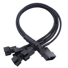 2V 27cm 4pin IDE Molex à 4 Ports 3Pin/4Pin Refroidisseur Ventilateur Répartiteur Câble D'alimentation pour Ordinateur Ventilateur Répartiteur de Câble Câble D'alimentation 1