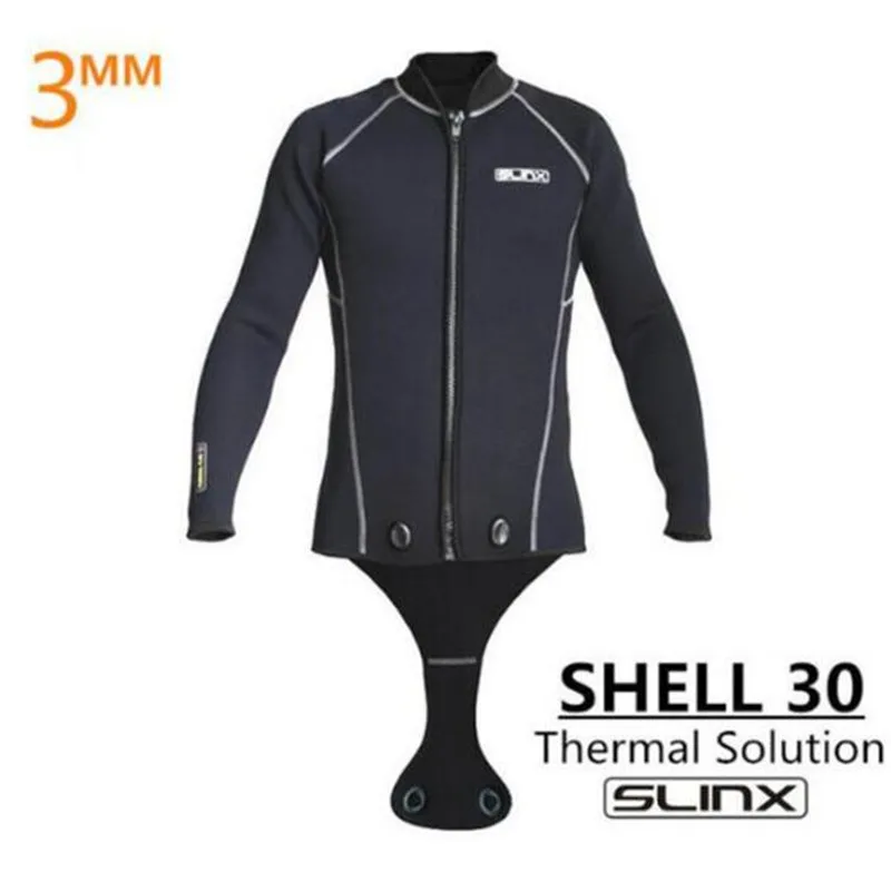 SLINX Men Scuba Diving Jacket 3mm Neoprene Wetsuit Keep Warm Long