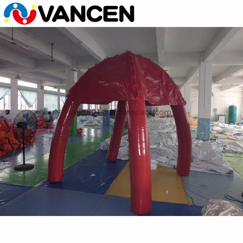 Outdoor lawn party tent small 3m high sunshine proof inflatable spider tent with 4 legs inflatable dome tent for decoration
