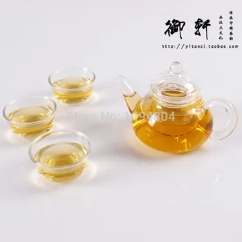 

Glass Teapot 180ML Glass Teaset / kettle, Tea Set Including 3 Double-wall Tea Cups Heat-resistant Glass Pot Pote De Vidro Teaset