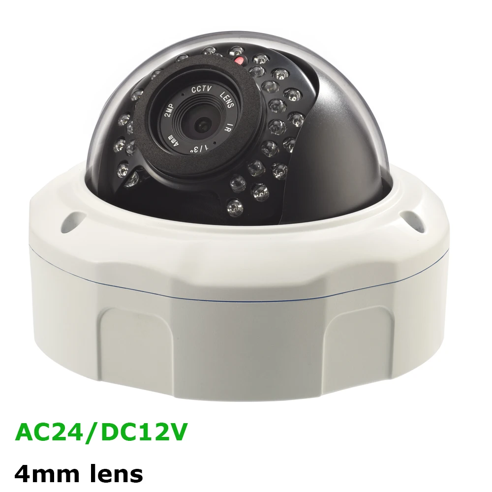 

AC24/DC12V 1080p@25fps HD Outdoor Anti-Vandal Onvif IP Camera Dome Security Surveillance IR IP CCTV Camera with Heater optional
