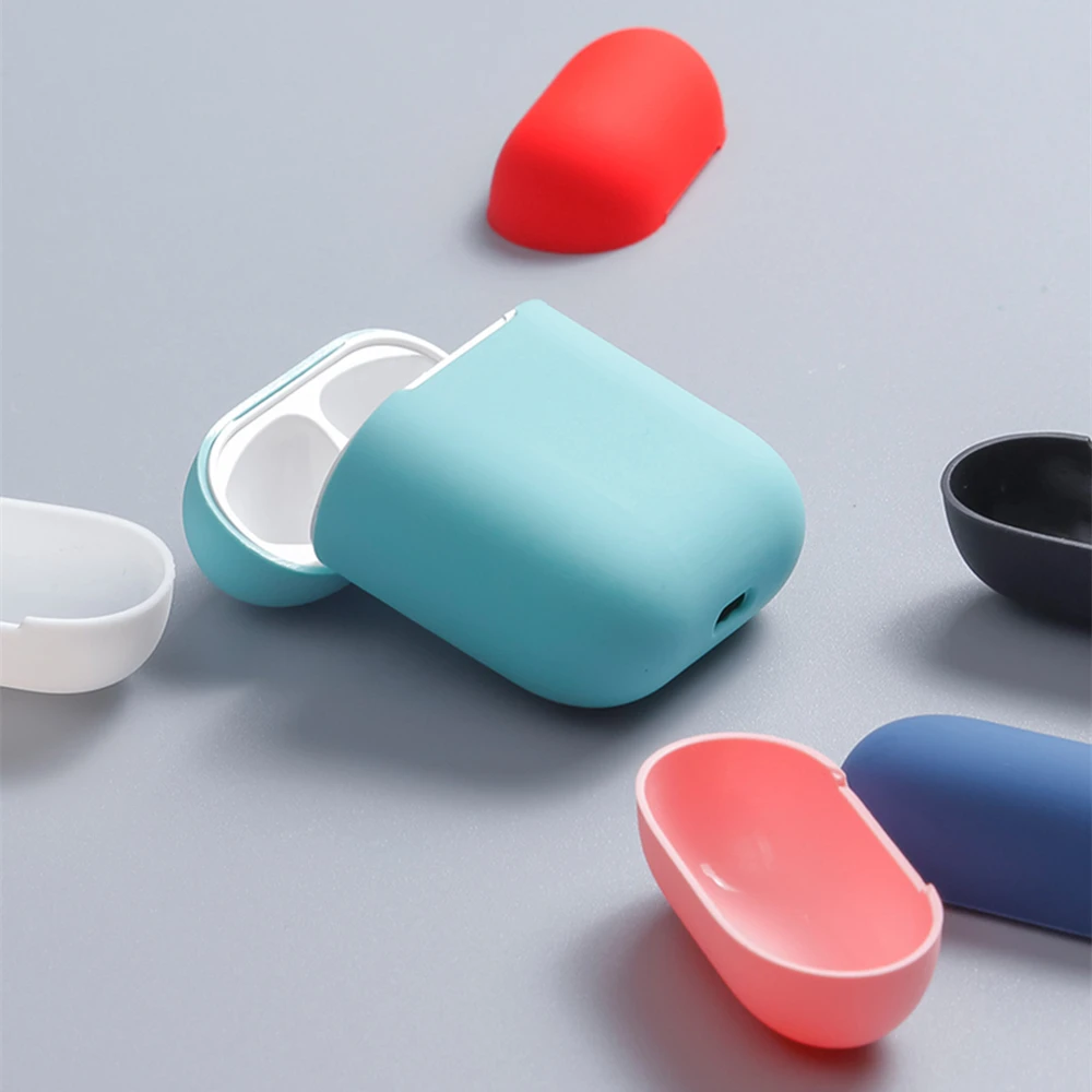 Чехол для наушников Apple AirPods 1 2 оригинальный силиконовый чехол беспроводных Air Pods