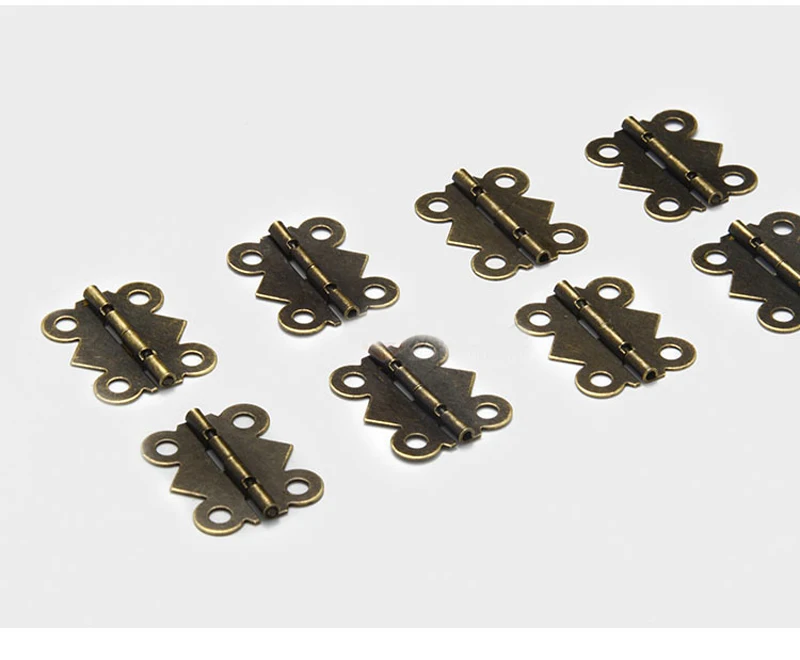 Retro Mini Miniature Jewel Box Casket Hinges 90 Degree Small Hinge 20pcs