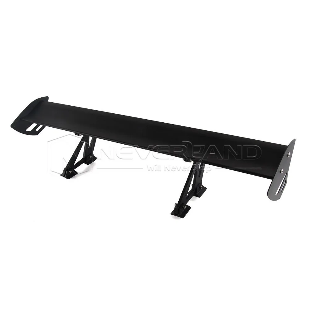 

43'' Black Universal Single Deck Hatchback Car GT Rear Wing Racing Spoiler Lightweight Aluminum Drilling