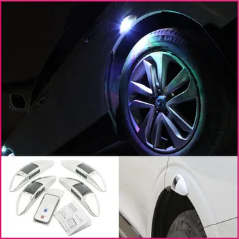 

Automobile solar LED wheel eyebrow lamp hub anti-rear-end exploding flash lamp vehicle alarm lamp remote control set 4pcs