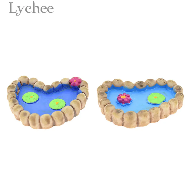 Lychee Life 2 шт. модель бассейна лотоса мини миниатюрные миниатюры для кукольного
