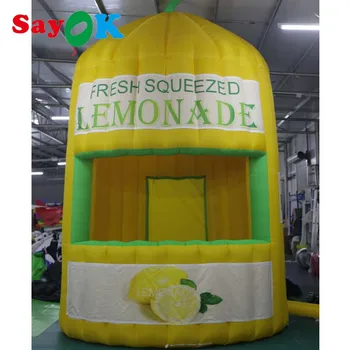Price SAYOK Large Inflatable Lemonade Concession Stand Booth With Air Blower, Inflatable Lemonade Ticket Booth For Event, Advertising