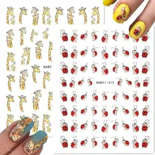 3D наклейка для ногтей, новинка Hanyi-66 67 693 315, мультяшный дизайн, переводная наклейка для ногтей, клей, сделай сам, художественные украшения для ногтей