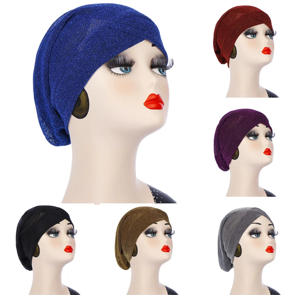 

Scarfs For Ladies Muslim Scarves Women Solid India Hat Muslim Ruffle Cancer Chemo Beanie Turban Wrap Cap W621