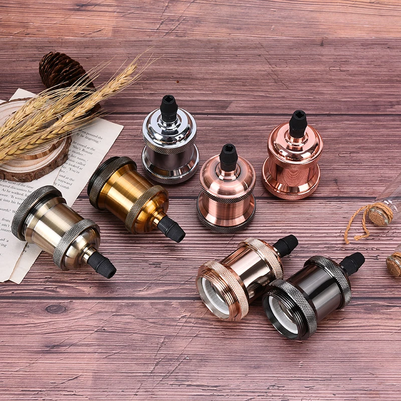 1PC E27 Vintage Lamp Base Light Socket Pendant Bulb Lamp Base Light Screw Socket Industrial Retro Fittings Lamp Holders