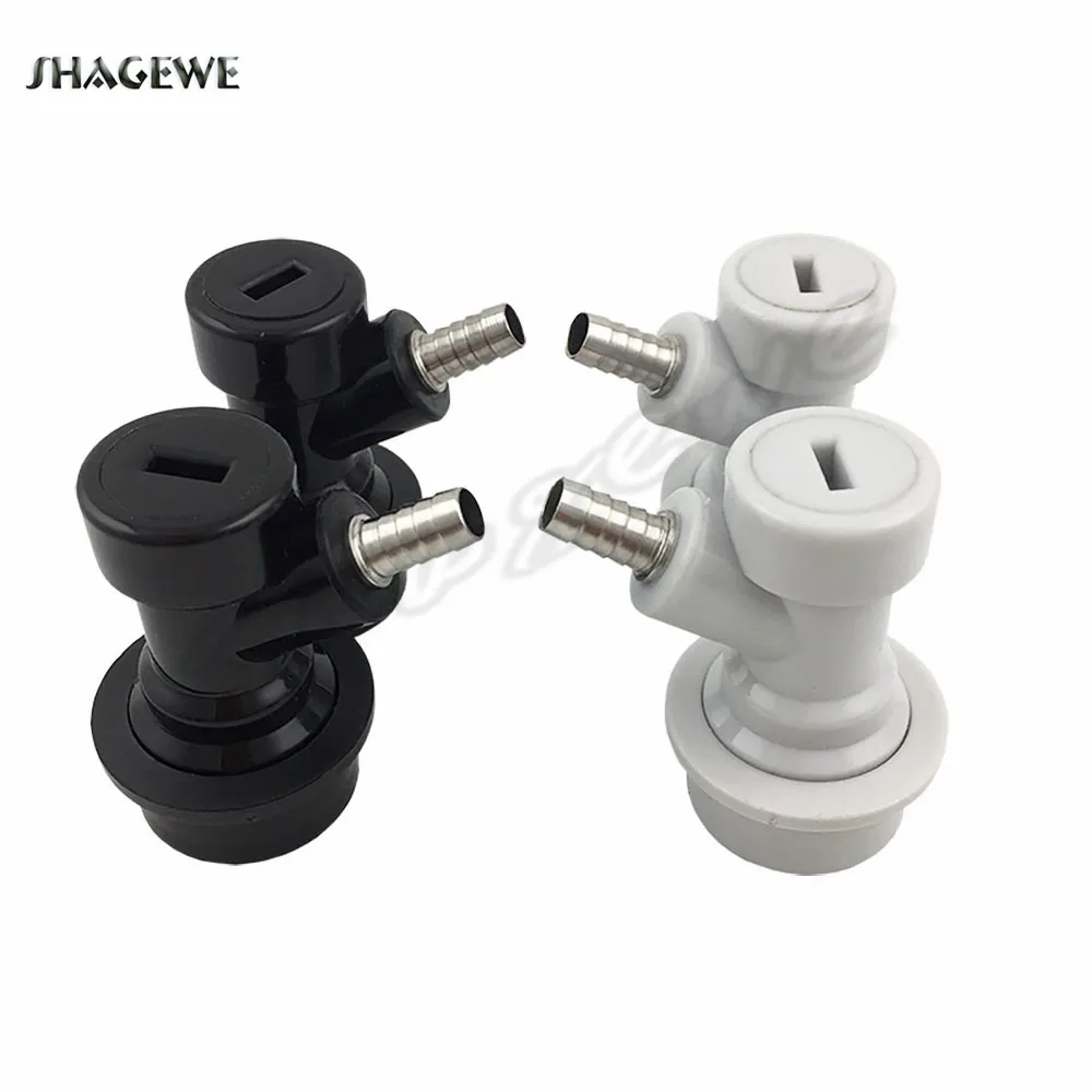 

2pairs/lot Homebrew Beer Keg Dispense Connector Ball Lock Liquid & Gas Disconnect 1/4" Barb for Cornelius corny keg