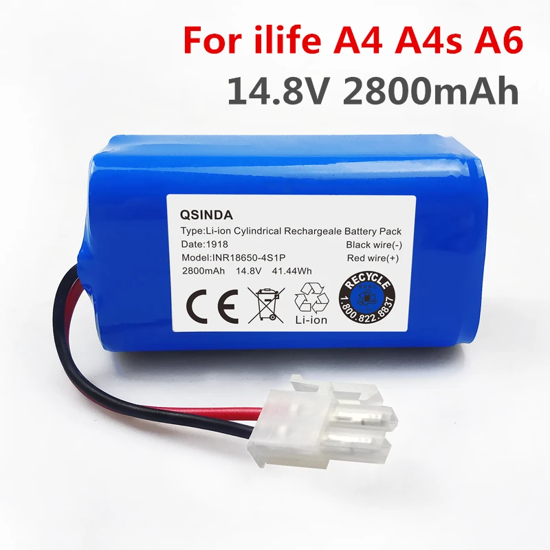 Billig Wiederaufladbare ILIFE Batterie 14,8 V 2800mAh robotic staubsauger zubehör teile für Chuwi ilife A4 A4s A6