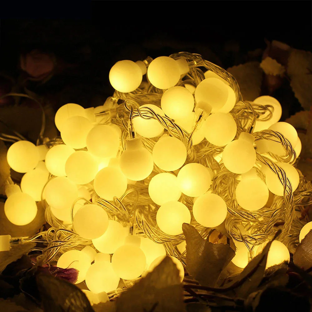 Aimkeeсветодиодный светодиодные шаровые гирлянсветодиодный светодиодные Фея Елочное украшение огни для свадьбы дома Фея праздник